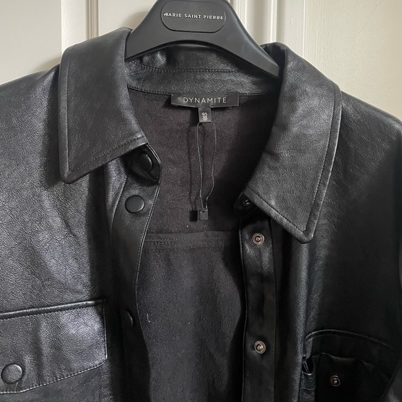 Dynamite faux leather button up jacket - Picture 4 of 4